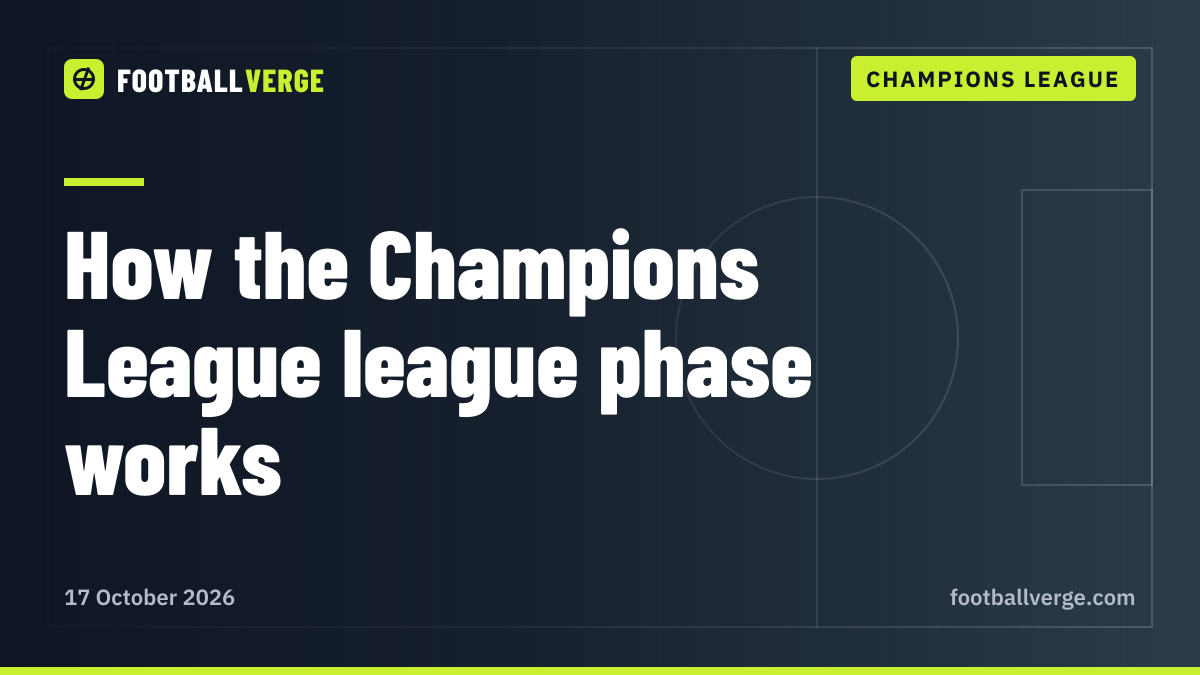 Champions League league phase explained: how the 36-team format works in 2026-27