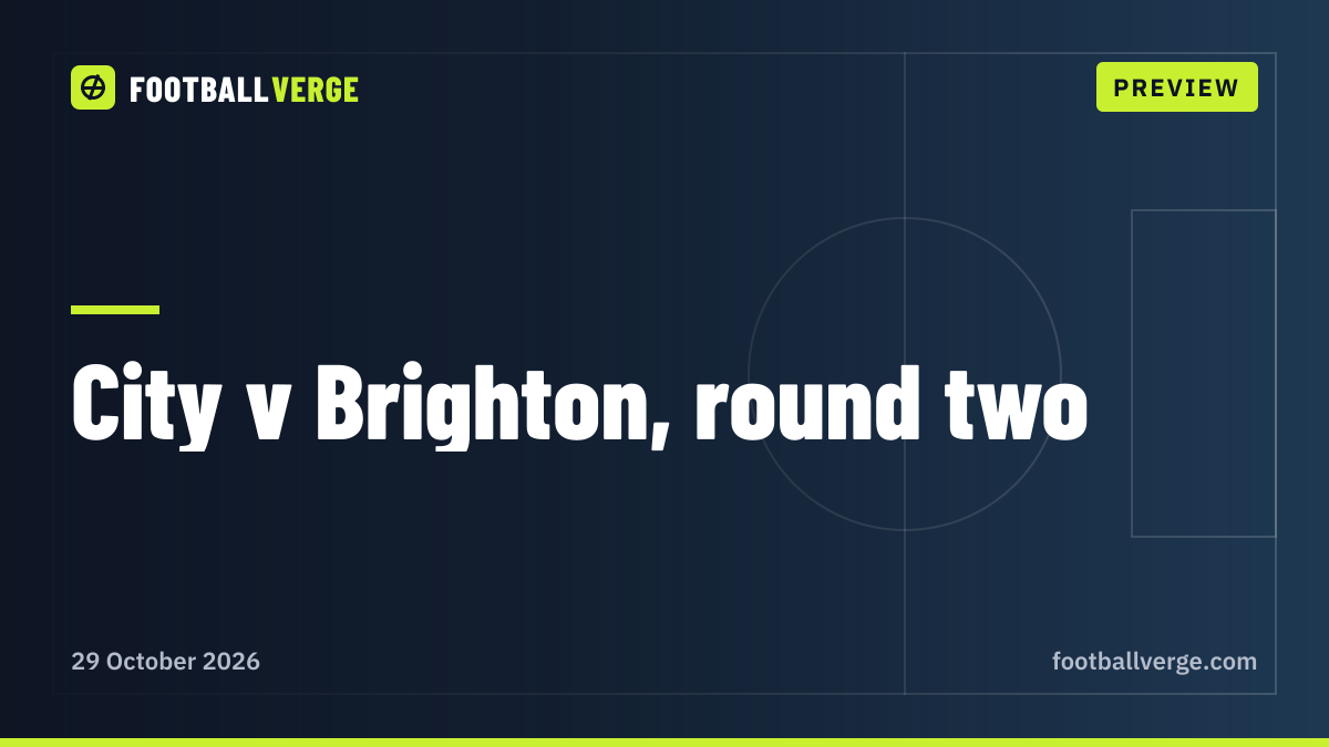 Man City v Brighton, round two: the league rematch three days after a cup shootout, and the record City still can't break