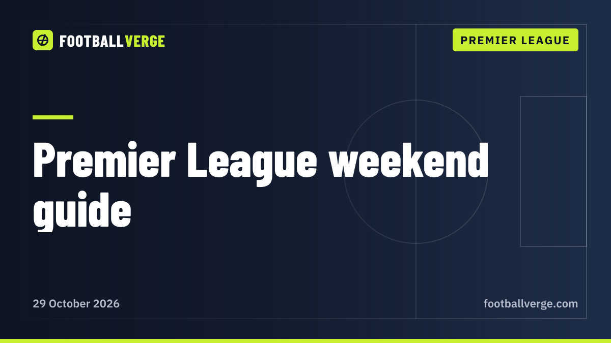 Premier League matchweek 9: every fixture, kick-off time and TV channel, plus the storylines to follow